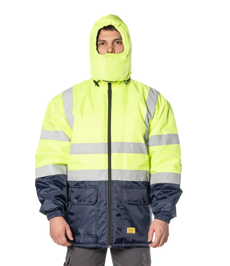 [0113011PV] CAMPERA PARKA ALTA VISIBILIDAD (TRK) (S, Azul/amarilla)