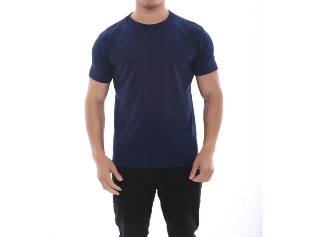 REMERA - MANGA CORTA ET. VIOLETA (XS, Azul Marino)