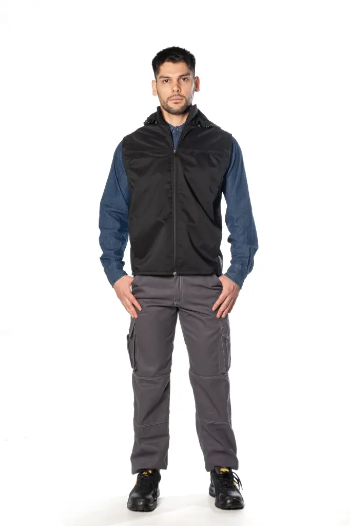 [0368520] CHALECO SOFTSHELL C/CAPUCHA (XS, Azul Marino)
